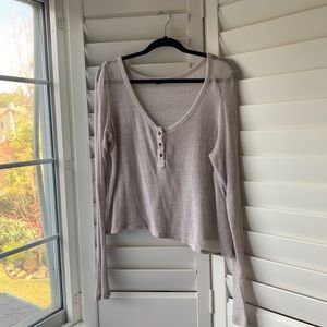 Brandy Melville oatmeal long sleeve